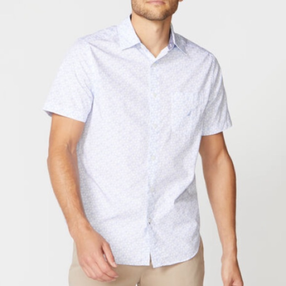CLASSIC FIT ANCHOR PRINT POPLIN SHIRT